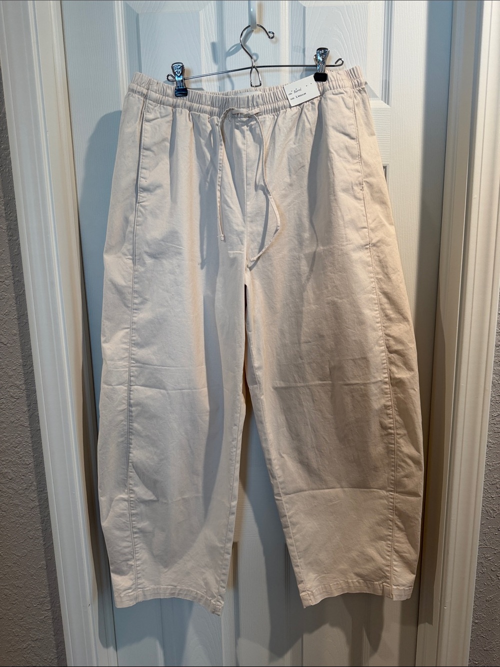 Abercrombie Twill Barrel Pull-on Pants - Cream